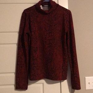 Snakeskin Turtle Neck